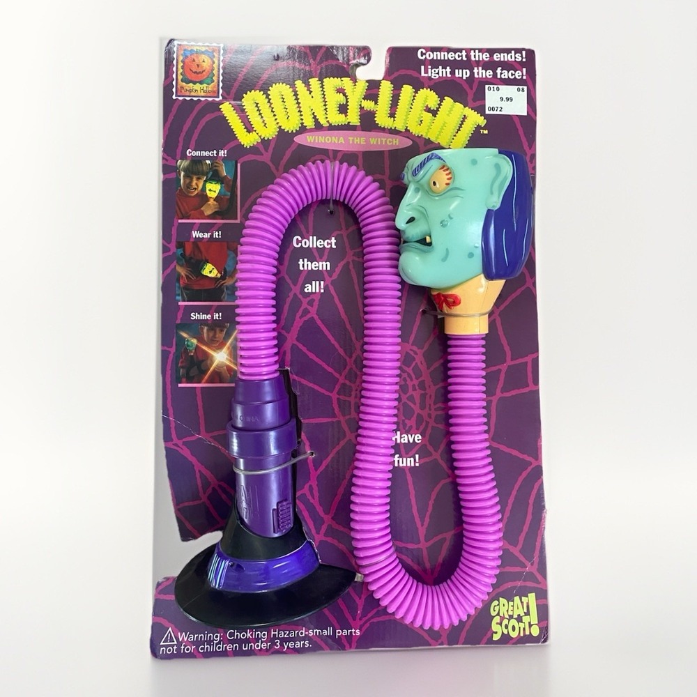 VTG‎ LOONEY-LIGHT Goosebumps Halloween Flexible Flashlight Great Scott Witch NOS